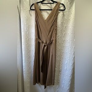 Ellen Tracy Taupe Taupe Slip Dress with Thin Straps